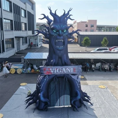 Gigantisk oppblåsbar halloween skummel treinngangstunnel