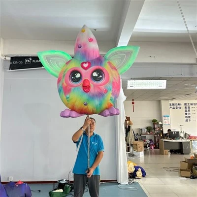 Håndholdt Rainbow Elf oppblåsbar maskot